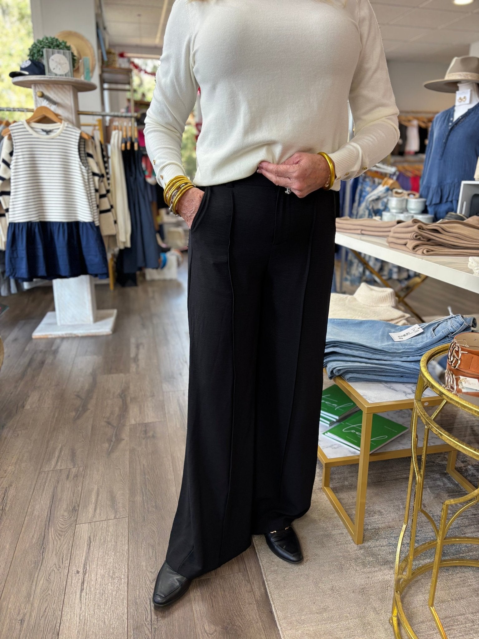 Summer Loose Trousers - Black - KJ Clothier