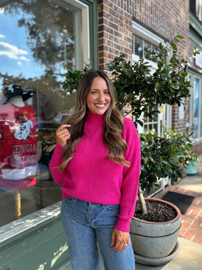 Sweet Tart Sweater - Hot Pink - KJ Clothier