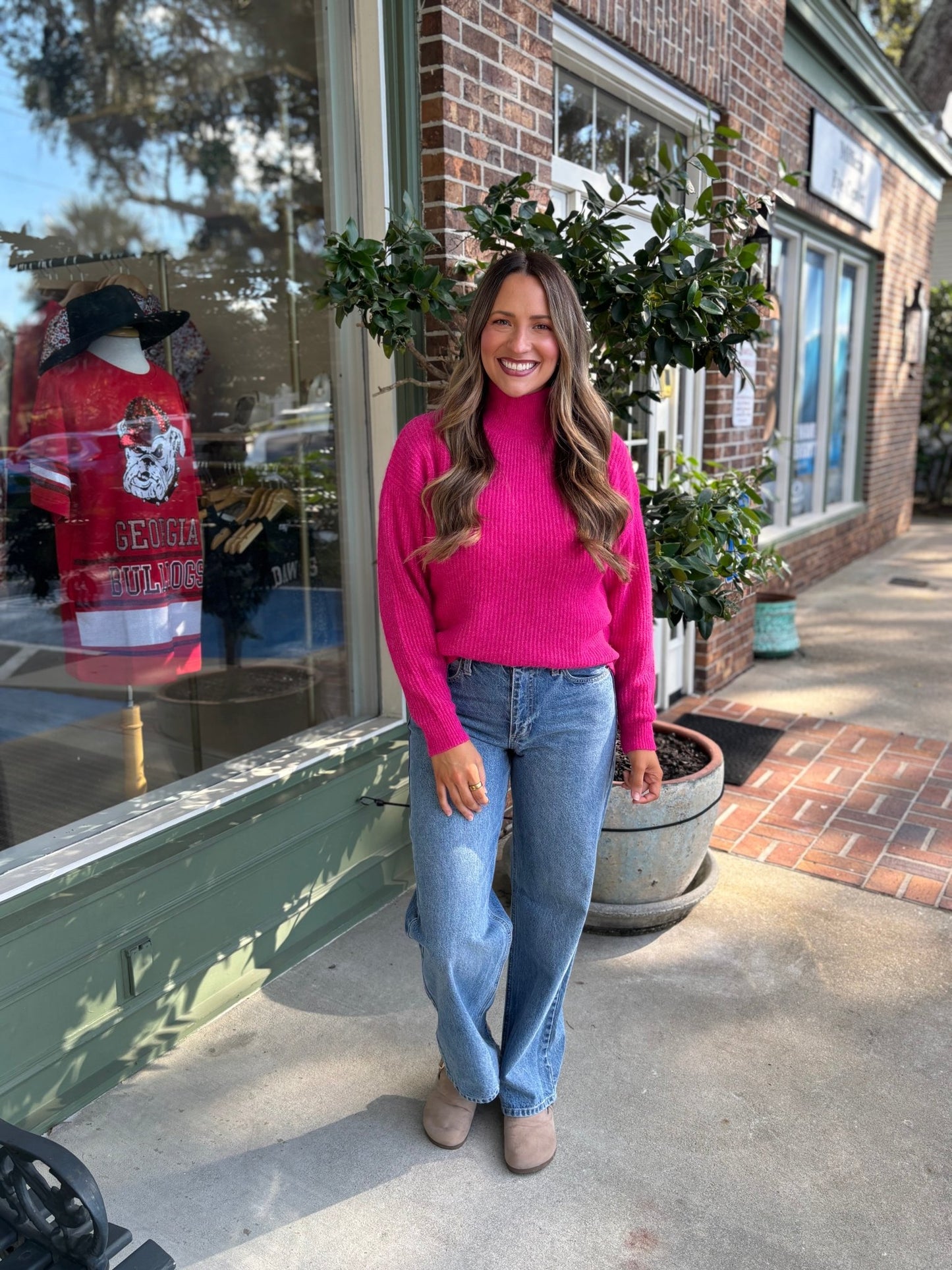 Sweet Tart Sweater - Hot Pink - KJ Clothier