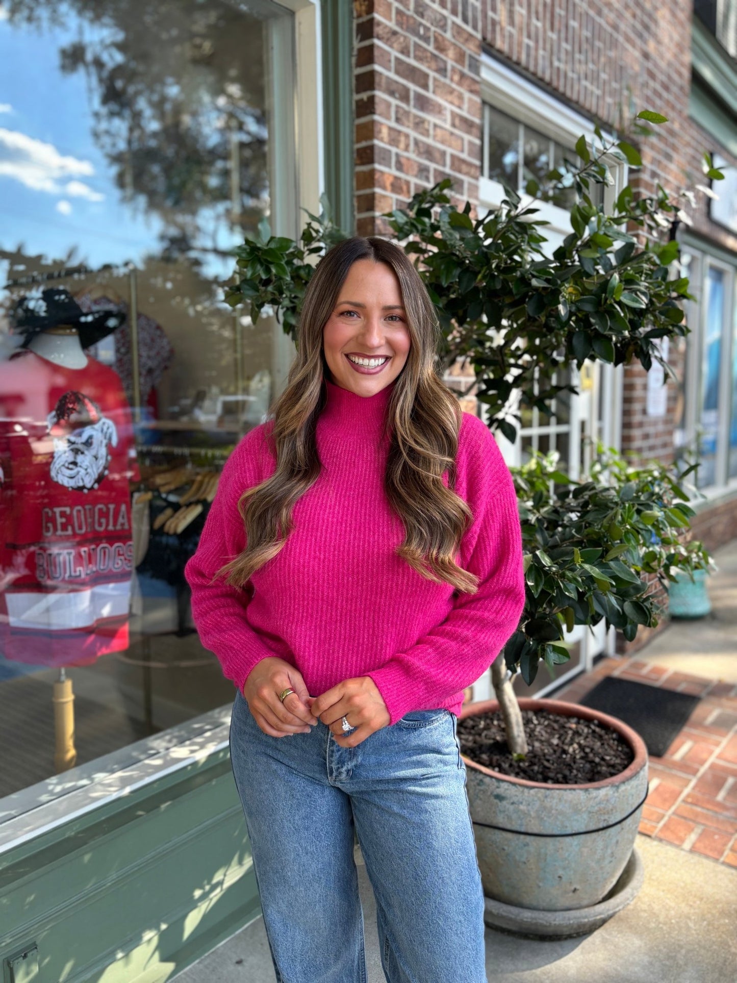 Sweet Tart Sweater - Hot Pink - KJ Clothier