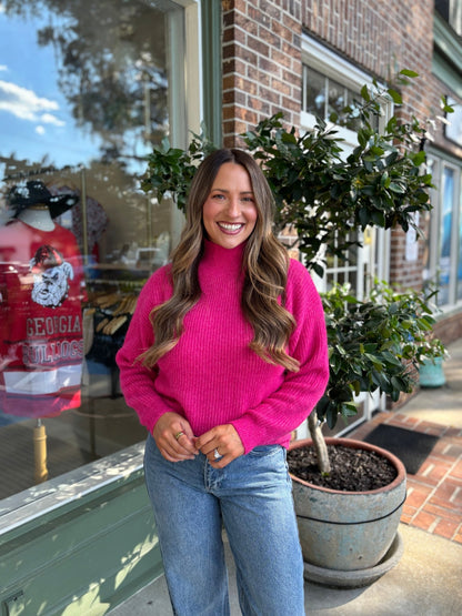 Sweet Tart Sweater - Hot Pink - KJ Clothier