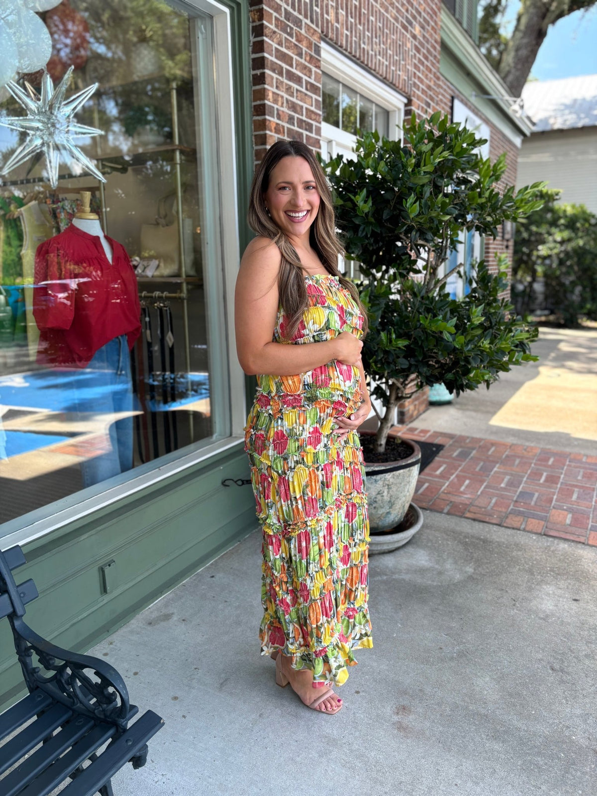 Taste of Summer Textured Strapless Dress - Fruity - KJ Clothier