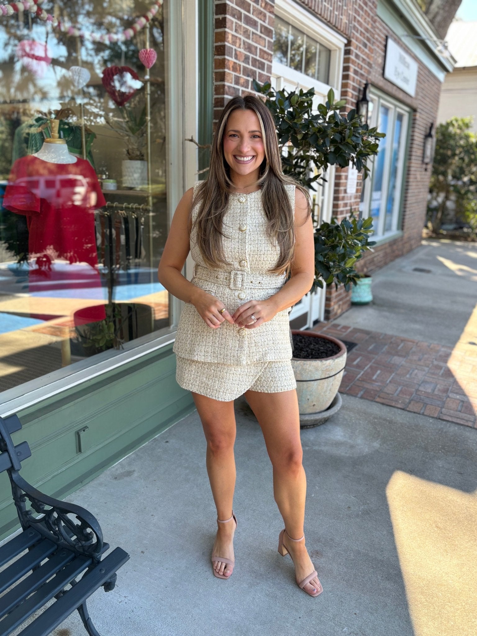 Taste of Tweed Skort - Ivory - KJ Clothier