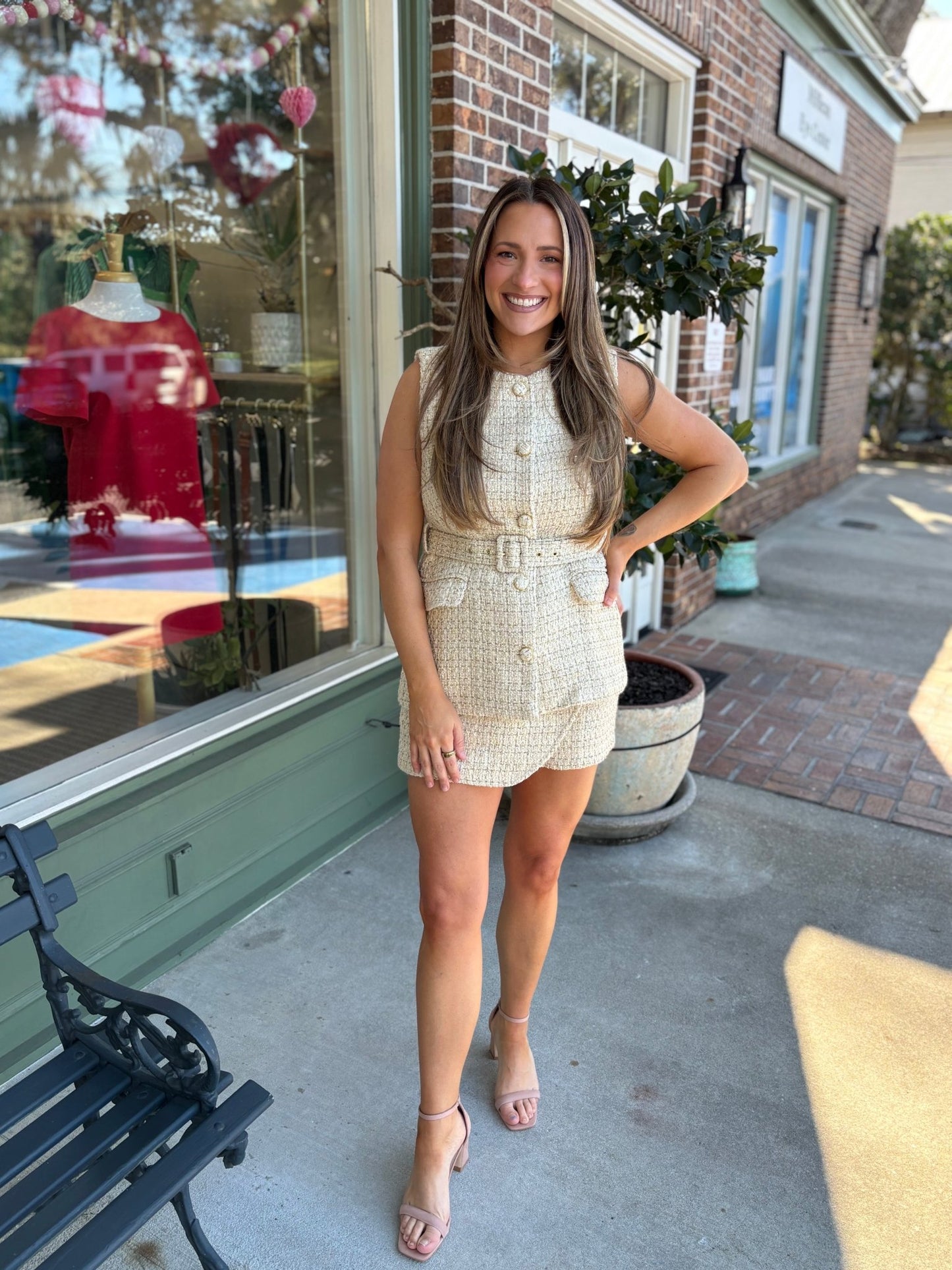 Taste of Tweed Top - Ivory - KJ Clothier