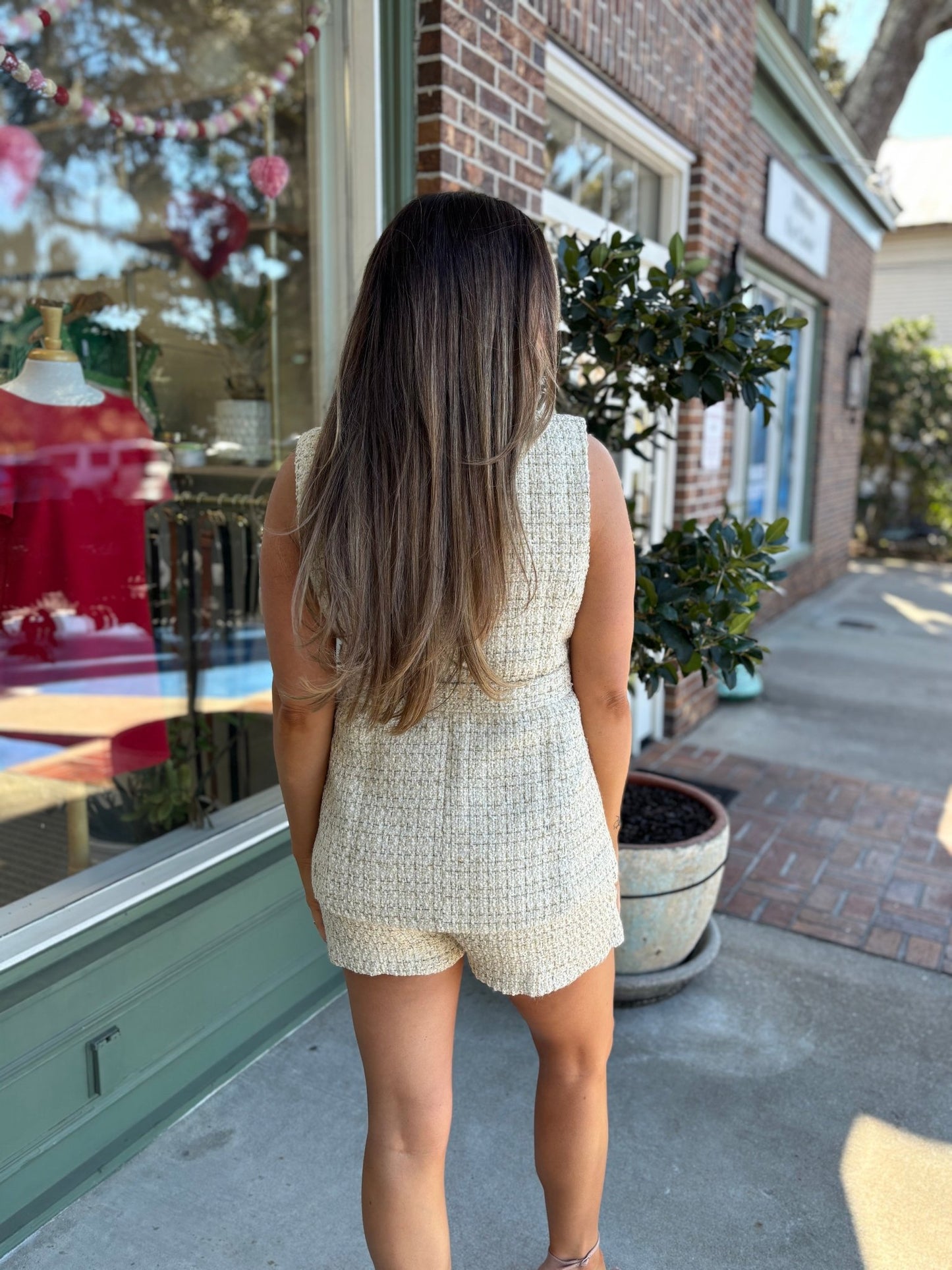 Taste of Tweed Top - Ivory - KJ Clothier