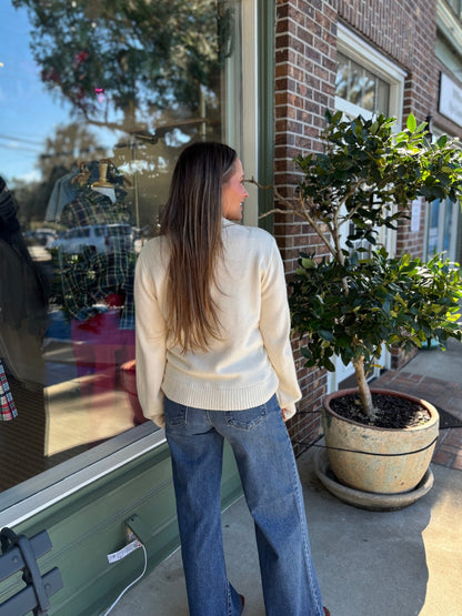 Teddy Bear Sweater - Ivory - KJ Clothier