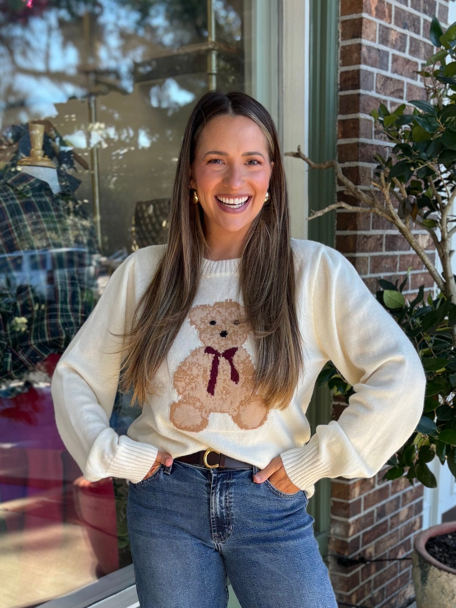 Teddy Bear Sweater - Ivory - KJ Clothier