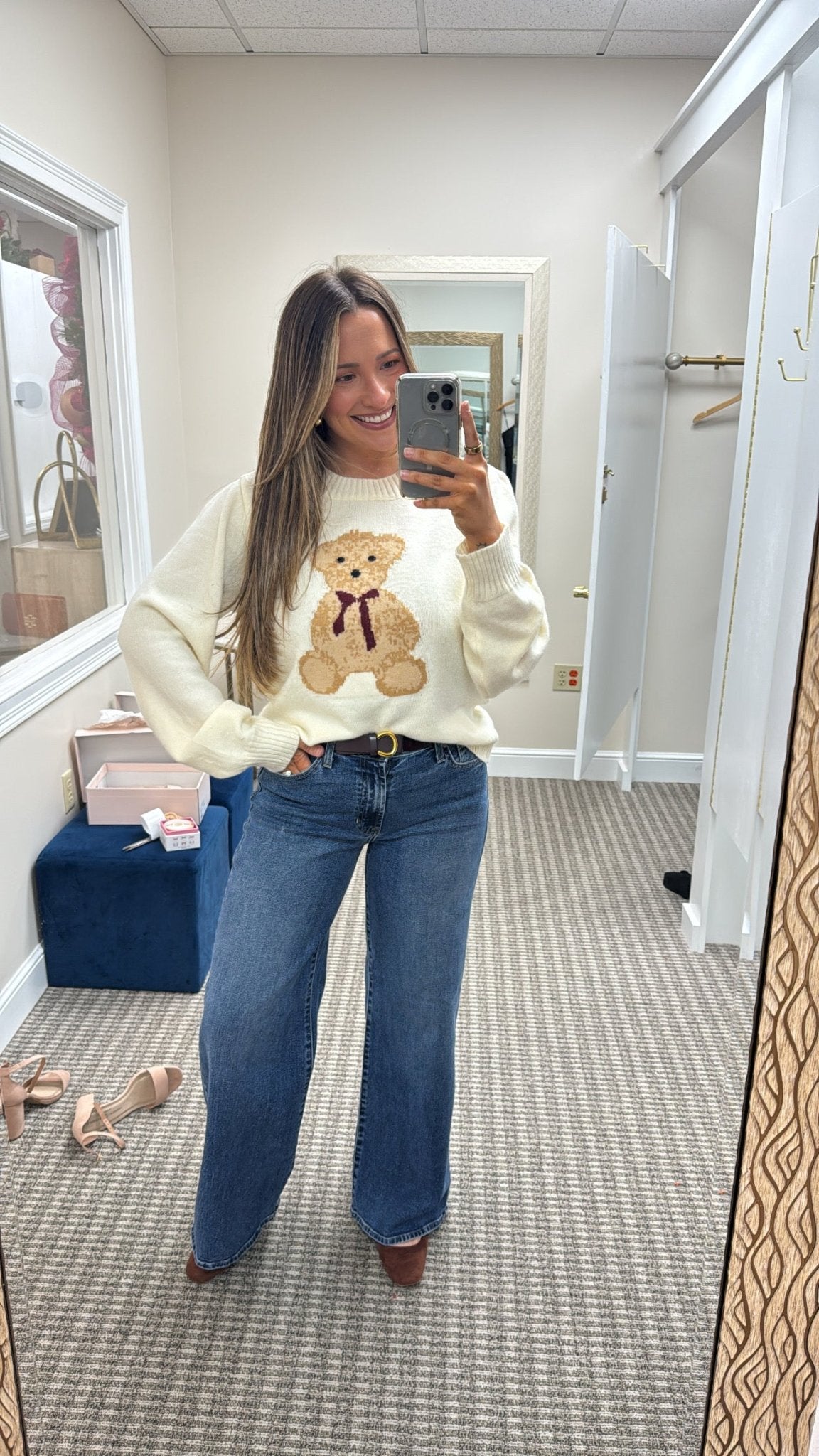 Teddy Bear Sweater - Ivory - KJ Clothier