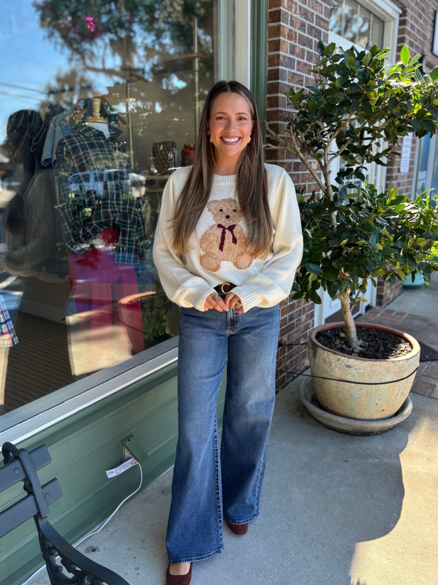 Teddy Bear Sweater - Ivory - KJ Clothier