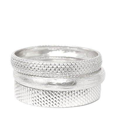 Textured Casting Bangle Bracelet Set - KJ Clothier