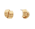Textured Knot Stud Earrings - Gold - KJ Clothier