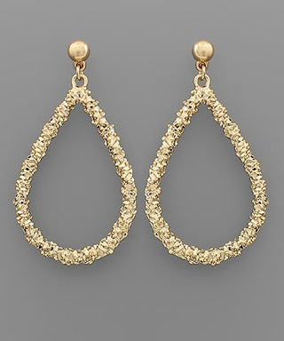 Textured Teardrop Earrings - KJ Clothier