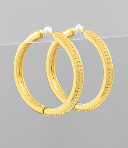 Textured Tilly Hoop Earrings - KJ Clothier