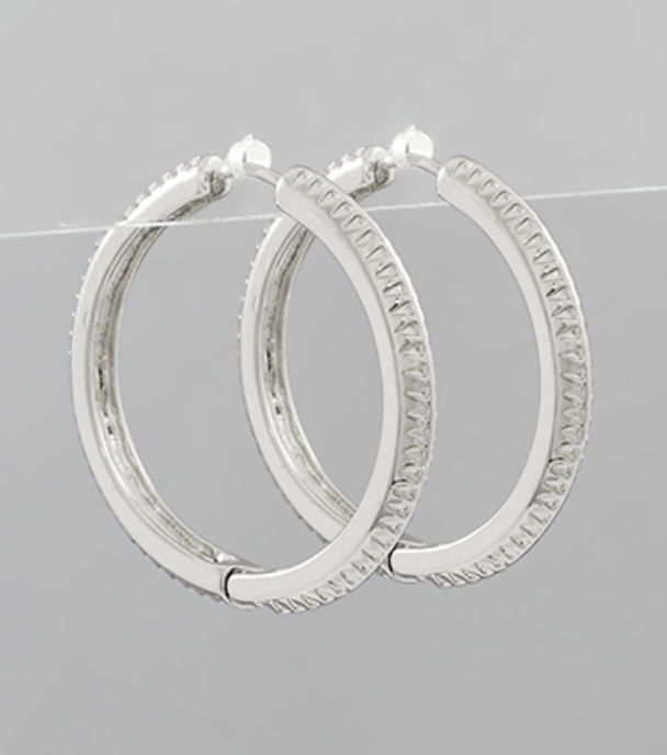 Textured Tilly Hoop Earrings - KJ Clothier