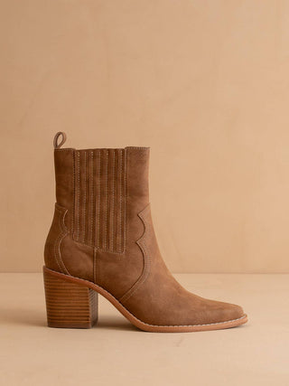 The Addison | Brown Perfectly Paneled Western Boot - KJ Clothier