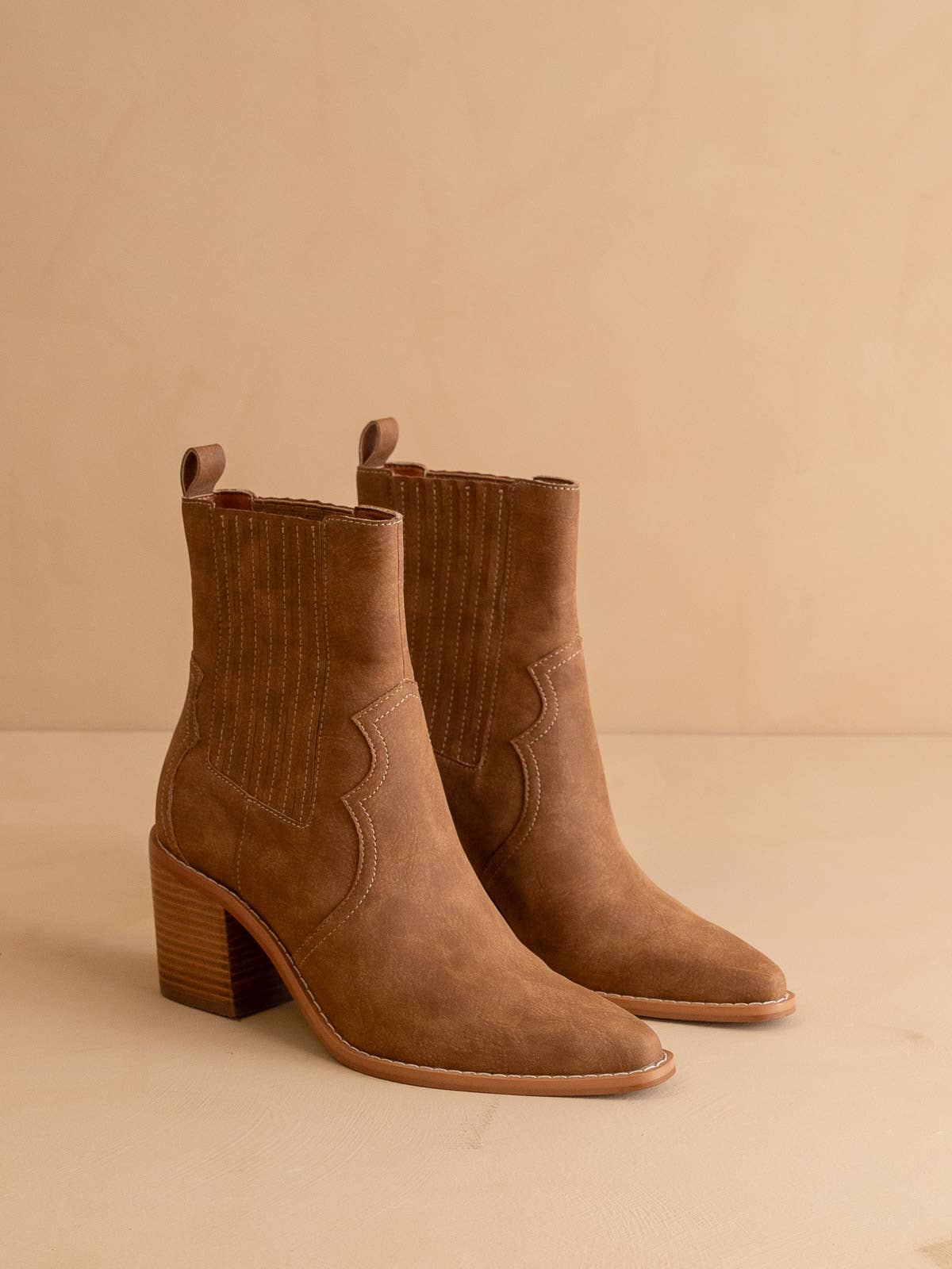 The Addison | Brown Perfectly Paneled Western Boot - KJ Clothier