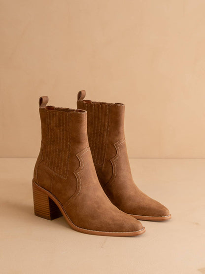 The Addison | Brown Perfectly Paneled Western Boot - KJ Clothier