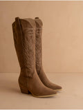 The Samara Brown | Embroidered Western Tall Boot - KJ Clothier