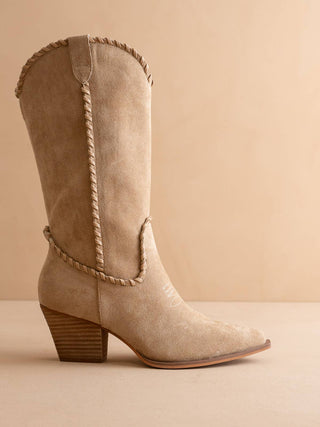The Tilley | Almond Whipstitch Western Cowboy Boot - KJ Clothier