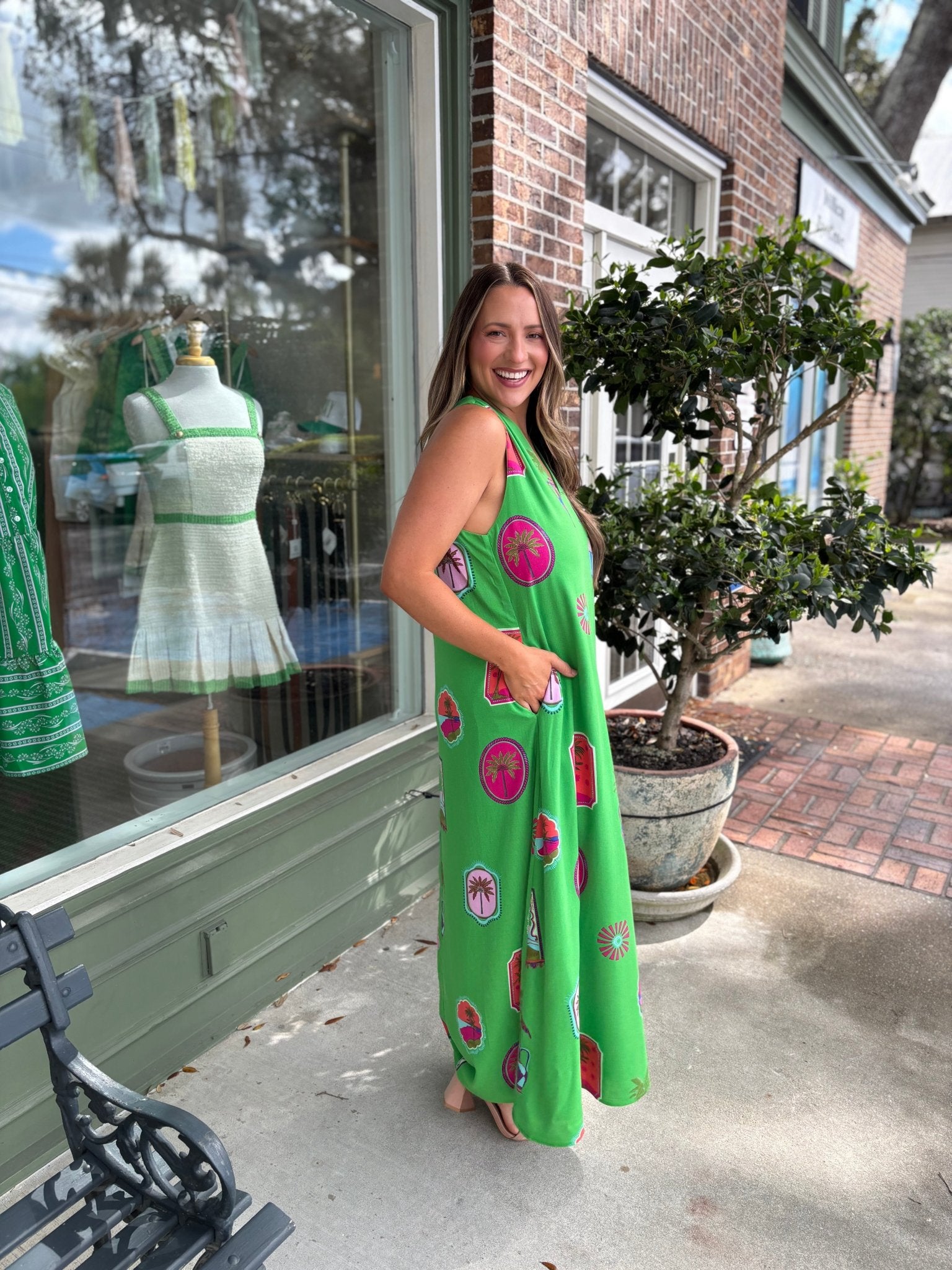 Trinie Postcard Rubi Halter Neck Maxi Dress - KJ Clothier