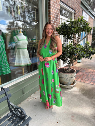 Trinie Postcard Rubi Halter Neck Maxi Dress - KJ Clothier