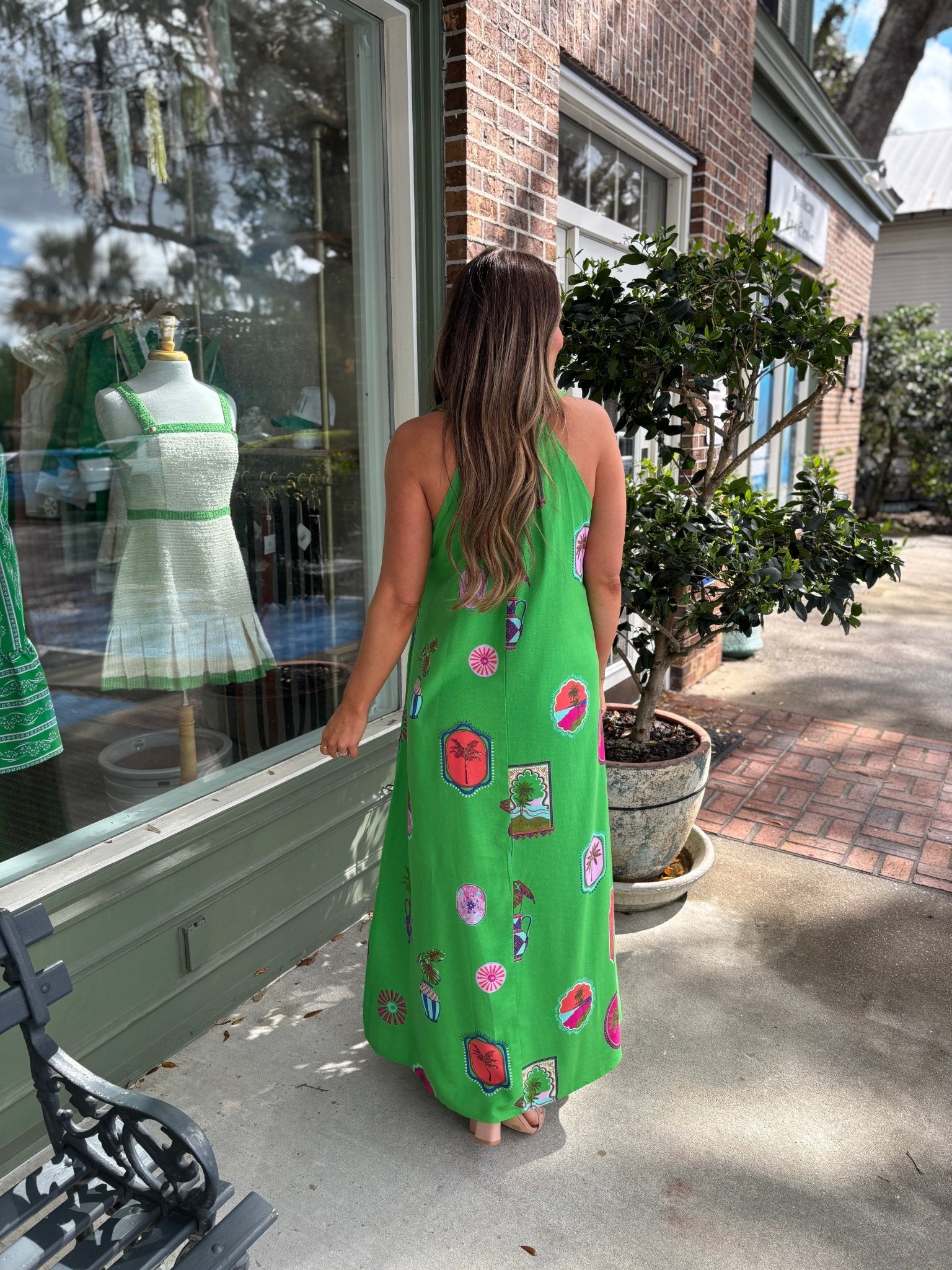 Trinie Postcard Rubi Halter Neck Maxi Dress - KJ Clothier