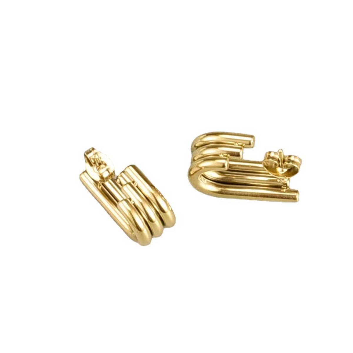 U - Shape Chunky Earrings - KJ Clothier