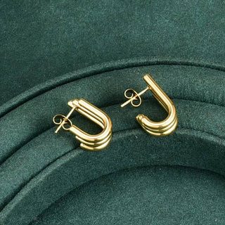 U - Shape Chunky Earrings - KJ Clothier