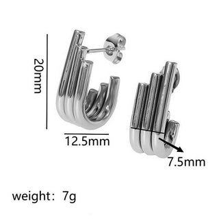 U - Shape Chunky Earrings - KJ Clothier