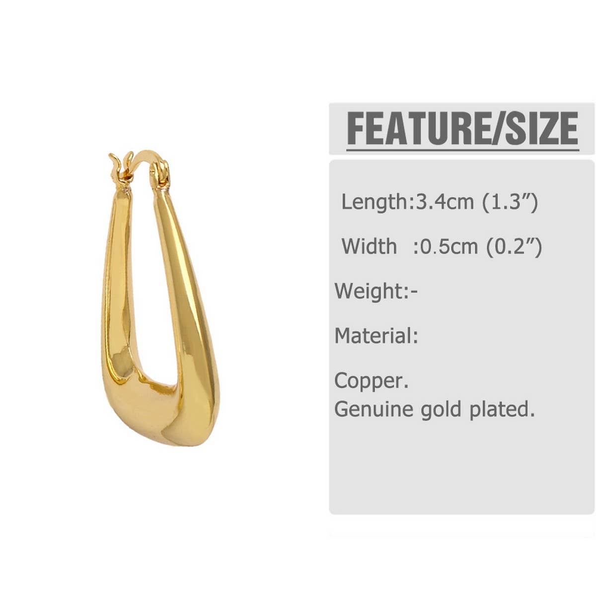 U - Shape Huggie Hoops - KJ Clothier