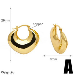U - Shape Huggie Hoops - KJ Clothier
