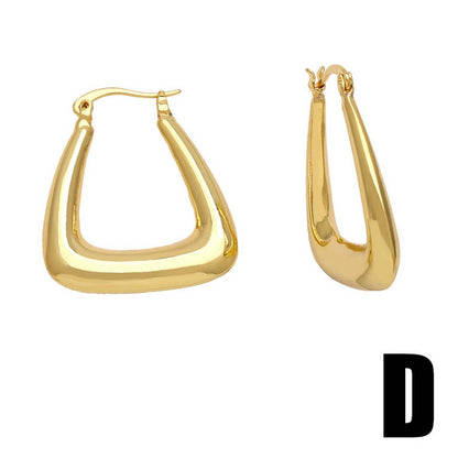 U - Shape Minimalist Gold Earrings - KJ Clothier