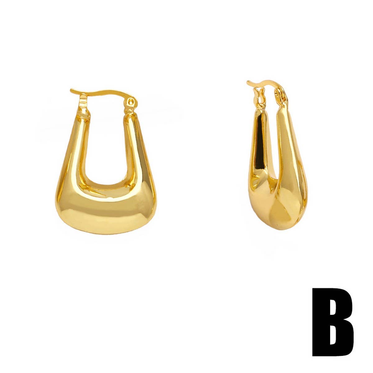 U - Shape Minimalist Gold Earrings - KJ Clothier