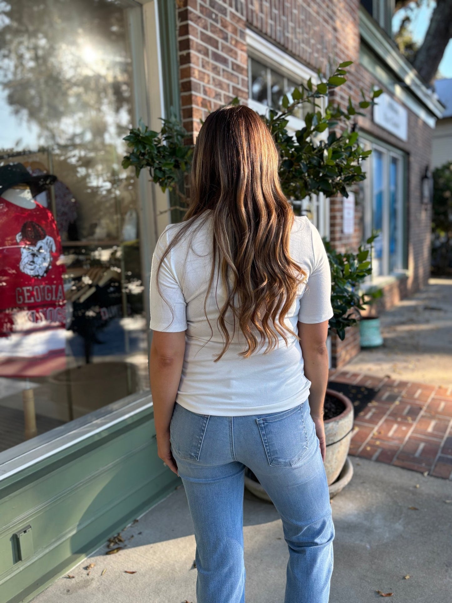 Ultra Soft Basic Short Sleeve Tee - Ivory - KJ Clothier