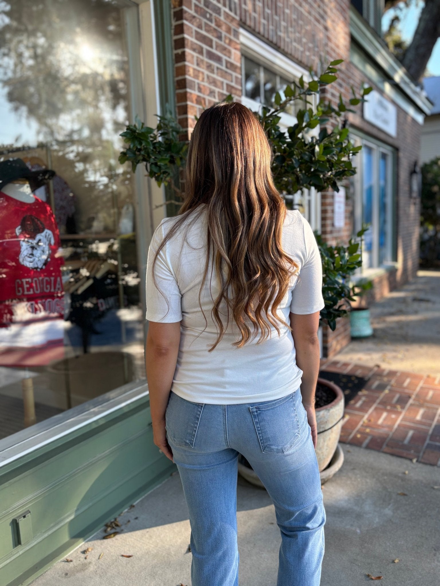 Ultra Soft Basic Short Sleeve Tee - Ivory - KJ Clothier