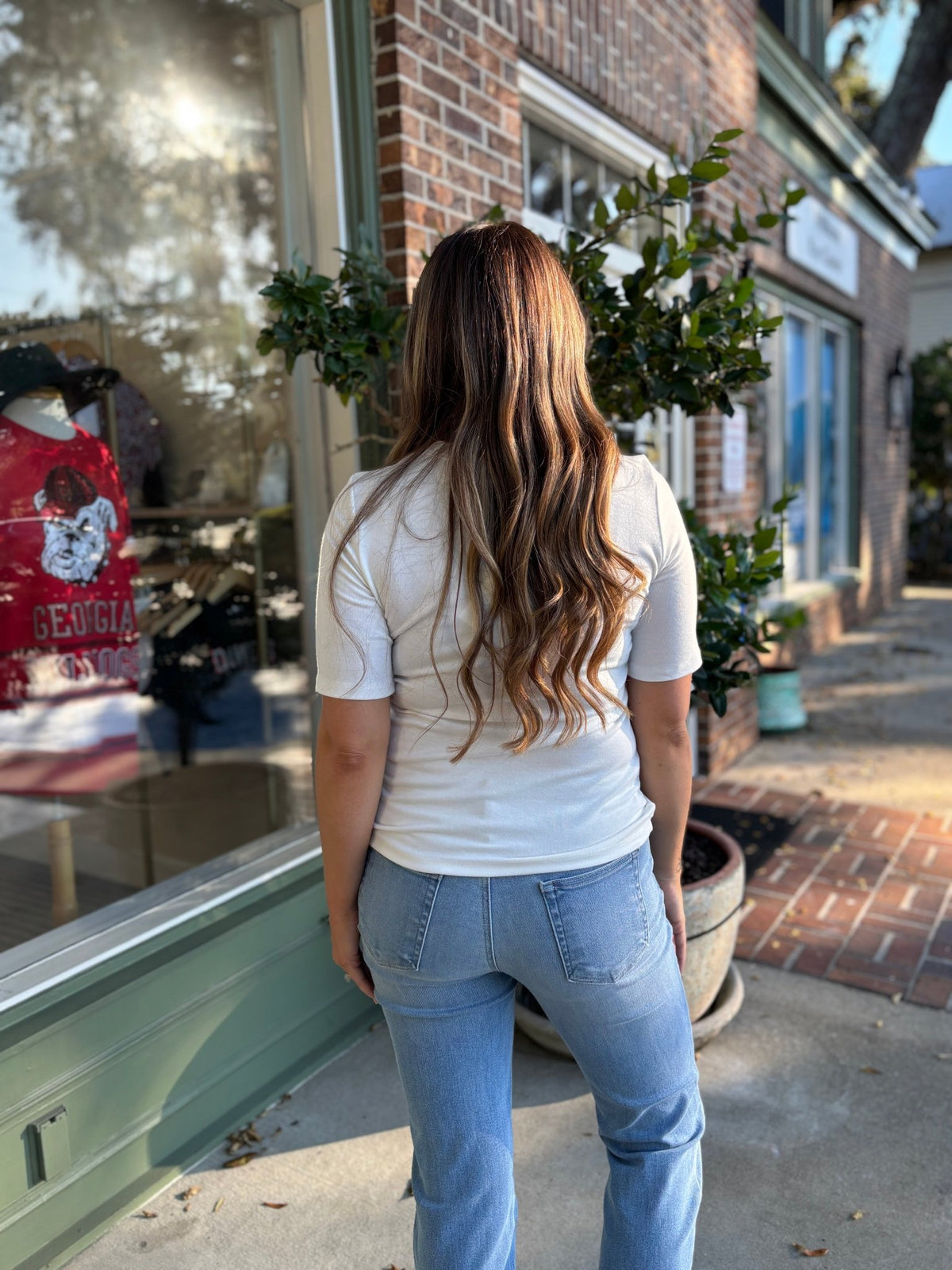 Ultra Soft Basic Short Sleeve Tee - Ivory - KJ Clothier