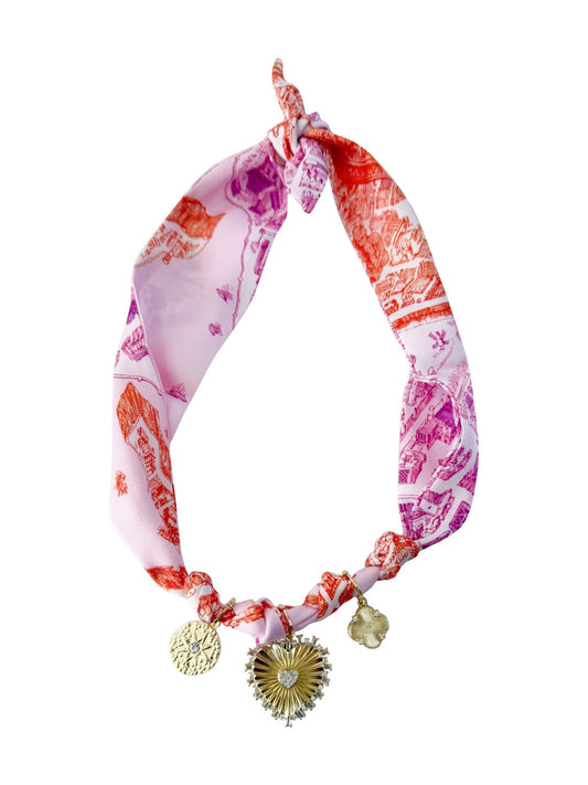 Veronica Multi Charm Scarf Necklace - KJ Clothier