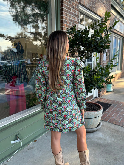 Vintage Floral Dress - Olive - KJ Clothier