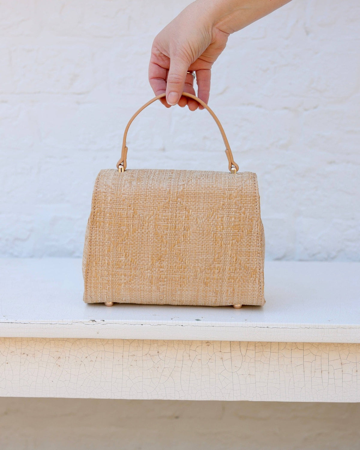 Vivienne Handbag - Straw Lattice - KJ Clothier
