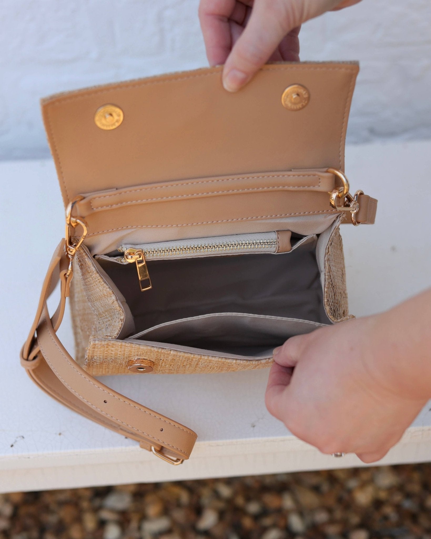 Vivienne Handbag - Straw Lattice - KJ Clothier