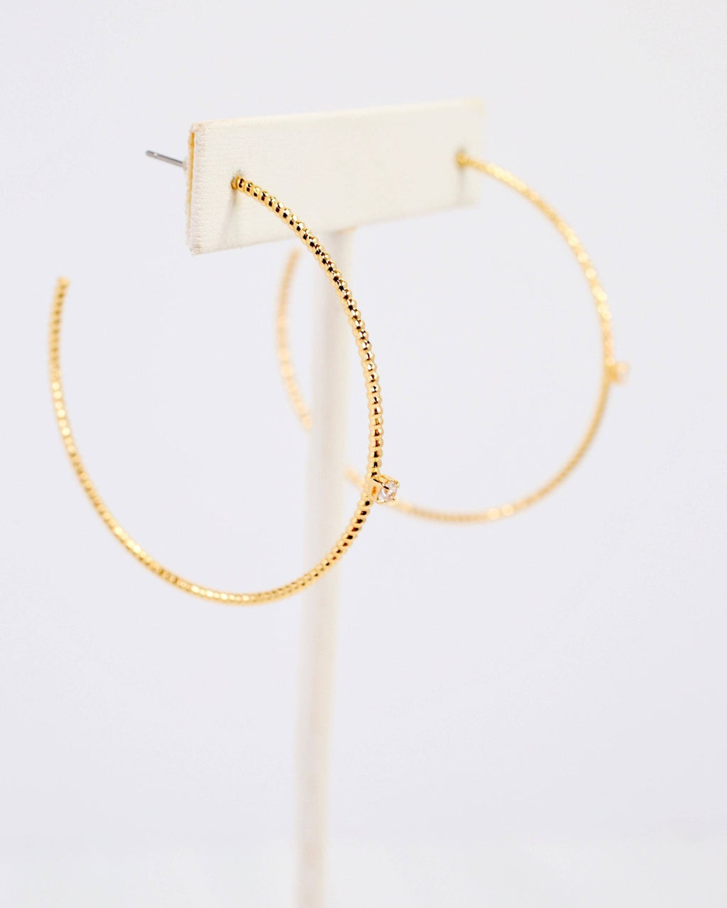 Watertown Textured Hoop Earring - Gold - KJ Clothier