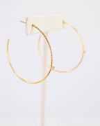 Watertown Textured Hoop Earring - Gold - KJ Clothier