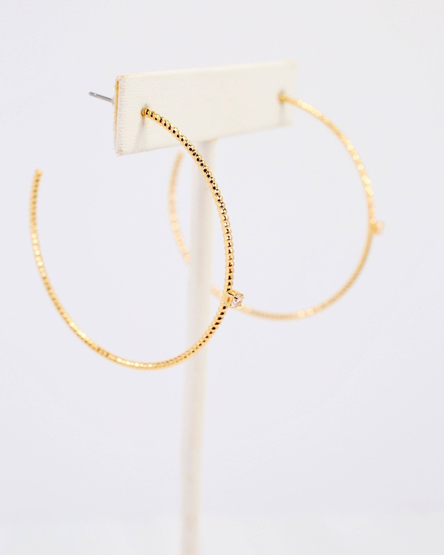 Watertown Textured Hoop Earring - Gold - KJ Clothier