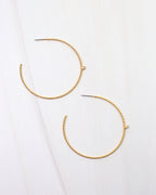 Watertown Textured Hoop Earring - Gold - KJ Clothier