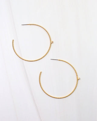 Watertown Textured Hoop Earring - Gold - KJ Clothier