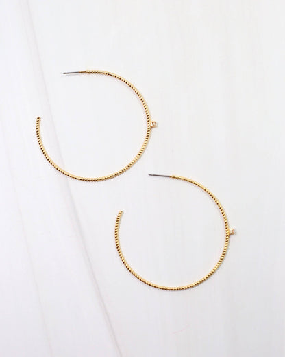 Watertown Textured Hoop Earring - Gold - KJ Clothier