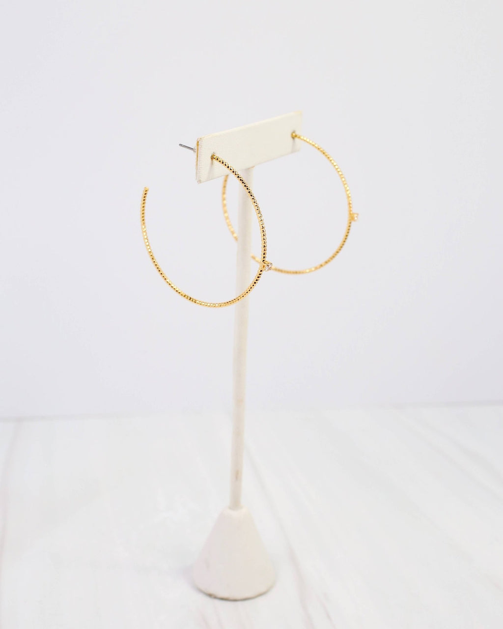 Watertown Textured Hoop Earring - Gold - KJ Clothier