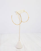Watertown Textured Hoop Earring - Gold - KJ Clothier