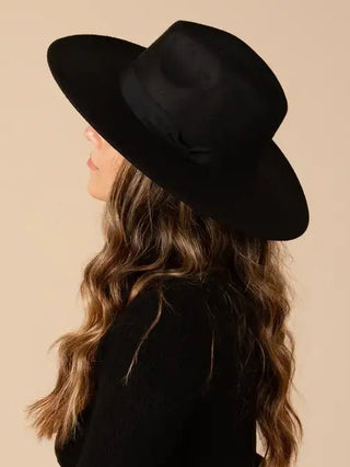 Women's Wide Brim Rancher Hat in Black - KJ Clothier