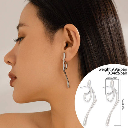 Wrinkle Earrings - Gold - KJ Clothier